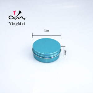 Blue spiral round metal aluminum can storage box 80g