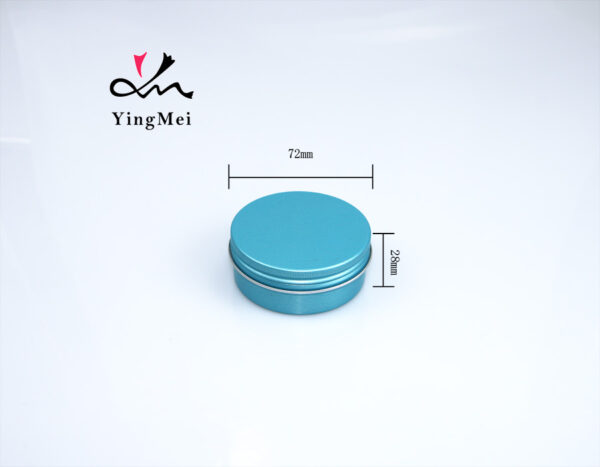 Blue spiral round metal aluminum can storage box 80g
