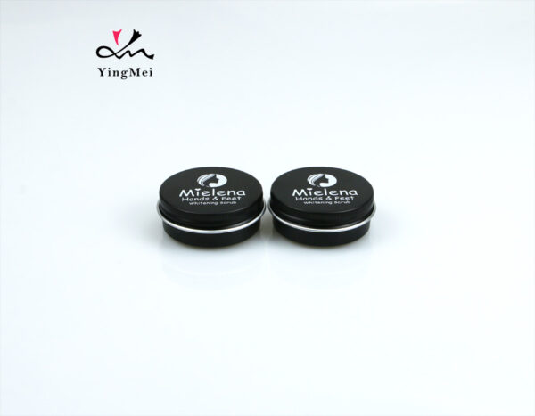 black aluminum can with customized logo for pomade hair wax