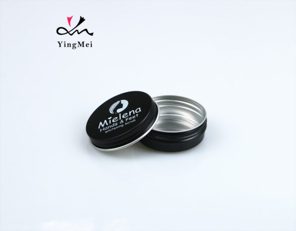 black aluminum can with customized logo for pomade hair wax