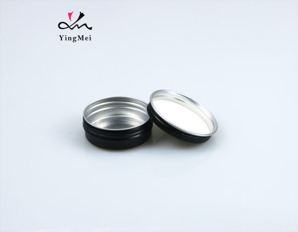 black aluminum can with customized logo for pomade hair wax