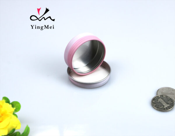 20ml pink gradient aluminum can metal tin can for lip balm