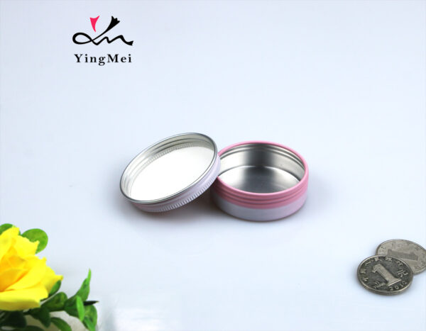 20ml pink gradient aluminum can metal tin can for lip balm