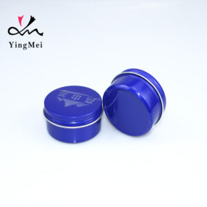 Klein Blue Tea Round Aluminum Storage Box with Printing