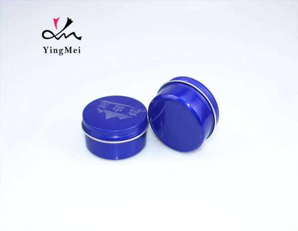 Klein Blue Tea Round Aluminum Storage Box with Printing