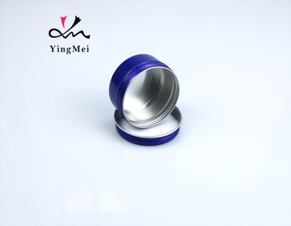 Klein Blue Tea Round Aluminum Storage Box with Printing