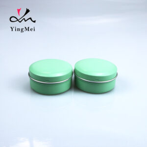fresh mint green spiral round aluminum can storage box