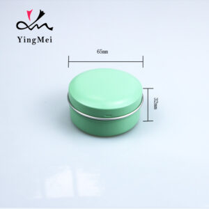 fresh mint green spiral round aluminum can storage box