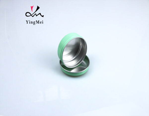 fresh mint green spiral round aluminum can storage box