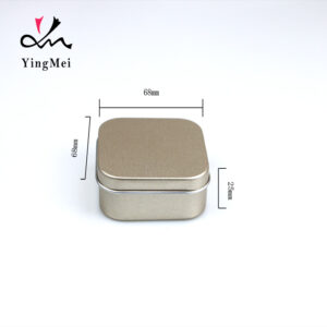 Frosted gold premium sensibility square aluminum jar