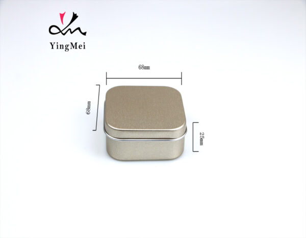 Frosted gold premium sensibility square aluminum jar