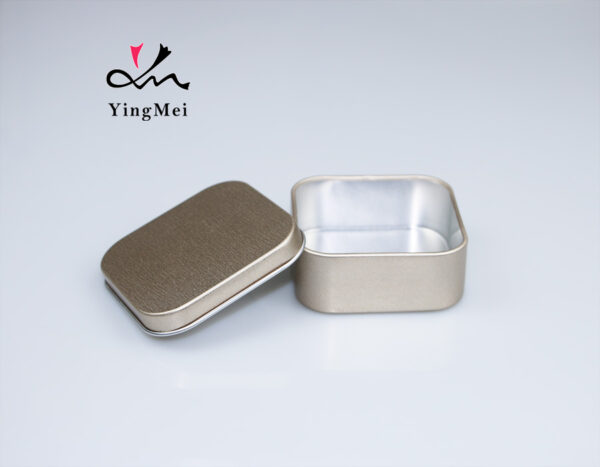 Frosted gold premium sensibility square aluminum jar