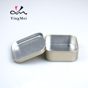 Frosted gold premium sensibility square aluminum jar
