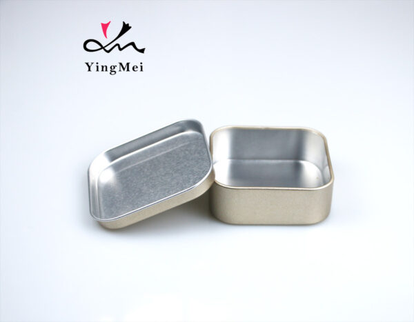 Frosted gold premium sensibility square aluminum jar