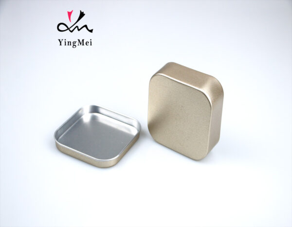 Frosted gold premium sensibility square aluminum jar