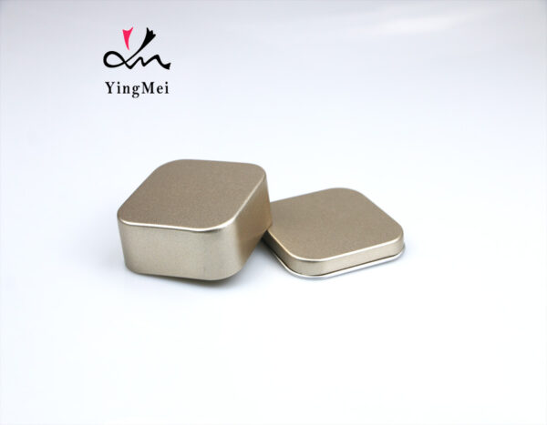 Frosted gold premium sensibility square aluminum jar