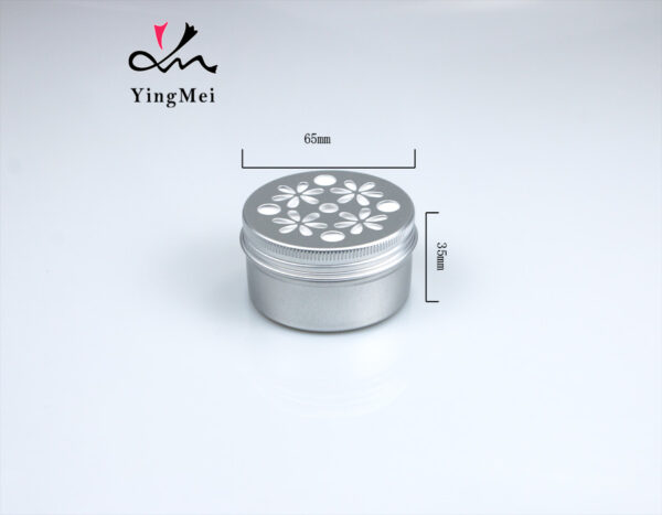 openwork flower pattern aromatherapy aluminum jar