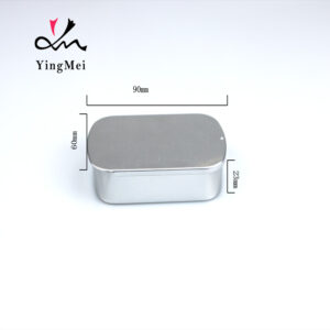 customizable square slide cover aluminum storage jar