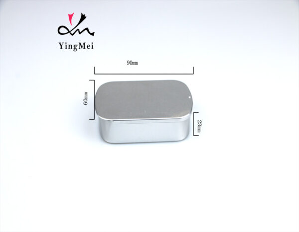 customizable square slide cover aluminum storage jar