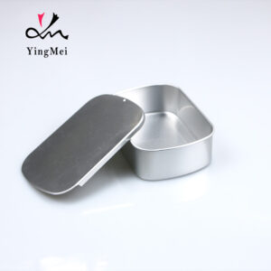 customizable square slide cover aluminum storage jar