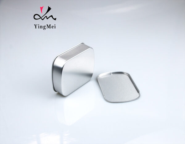 customizable square slide cover aluminum storage jar
