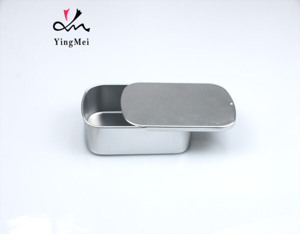 customizable square slide cover aluminum storage jar