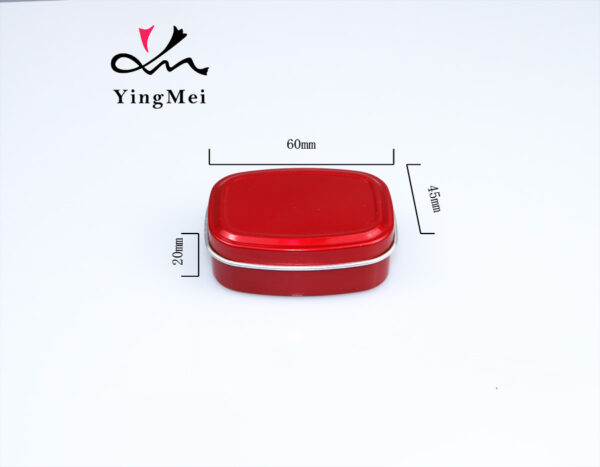 customizable red square metal aluminum box gift box
