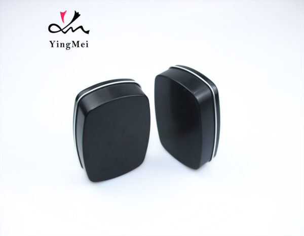 Black square screen printed logo metal aluminum can