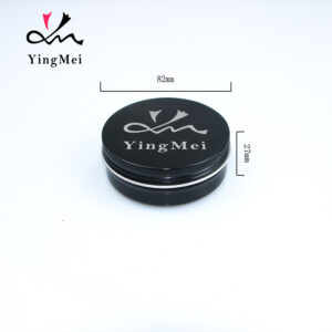black aluminum jar hair wax with customized logo
