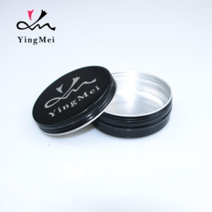 black aluminum jar hair wax with customized logo