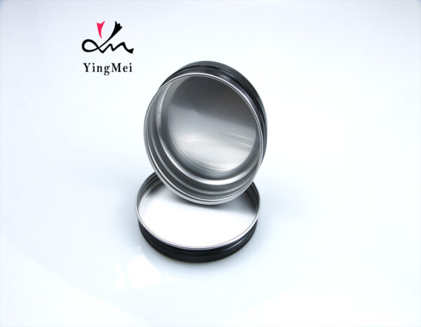 black aluminum jar hair wax with customized logo