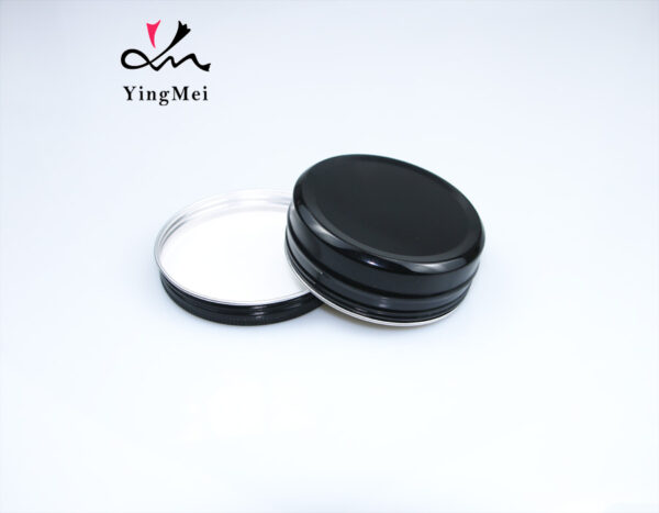 black aluminum jar hair wax with customized logo