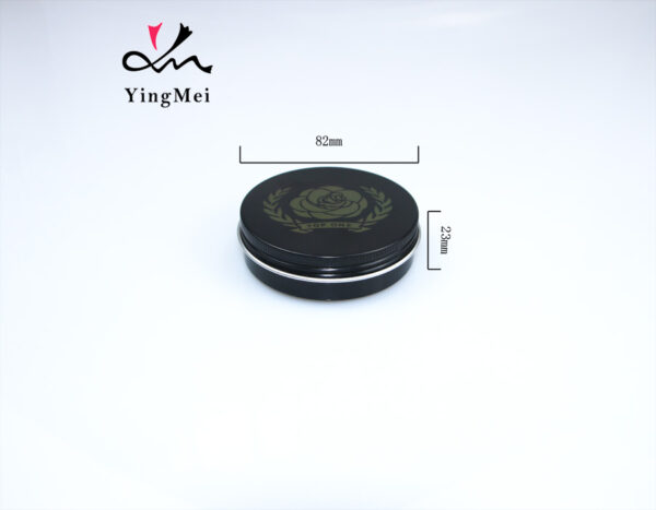 black aluminum box with multi-angle color pattern laser