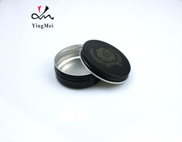 black aluminum box with multi-angle color pattern laser