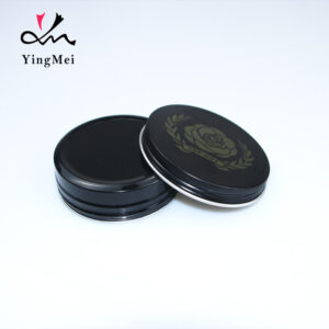 black aluminum box with multi-angle color pattern laser