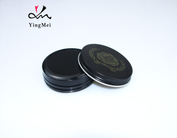 black aluminum box with multi-angle color pattern laser