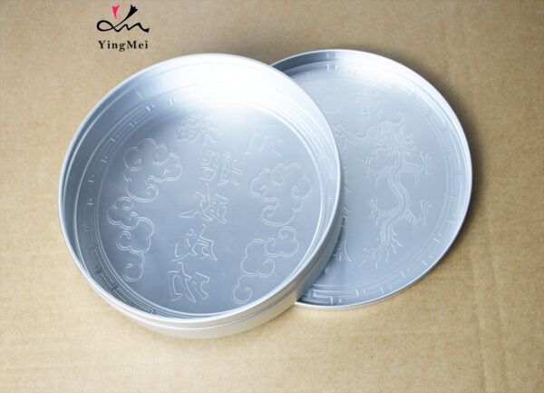 2000ml Large Capacity Silver Round Embossed Tea Aluminum Can