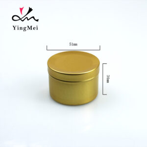 40ml gold round metal container aluminum can storage jar