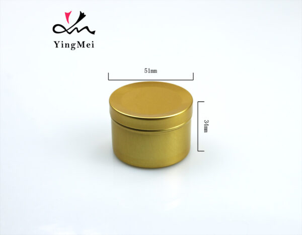 40ml gold round metal container aluminum can storage jar