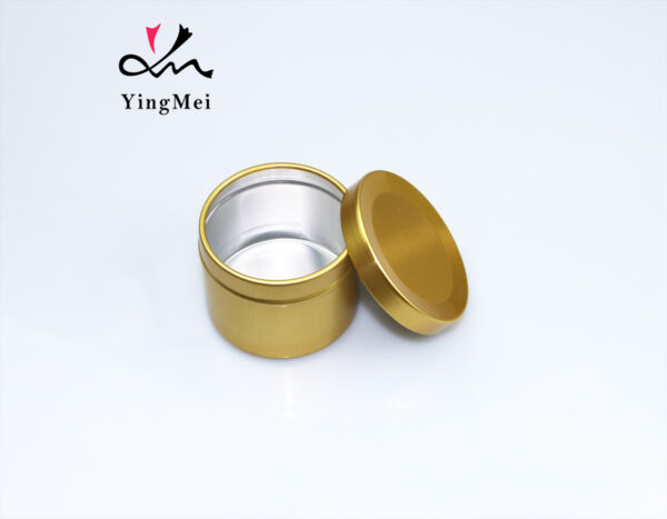 40ml gold round metal container aluminum can storage jar