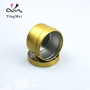 40ml gold round metal container aluminum can storage jar