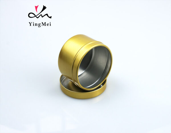 40ml gold round metal container aluminum can storage jar