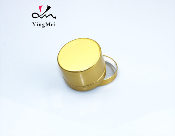 40ml gold round metal container aluminum can storage jar