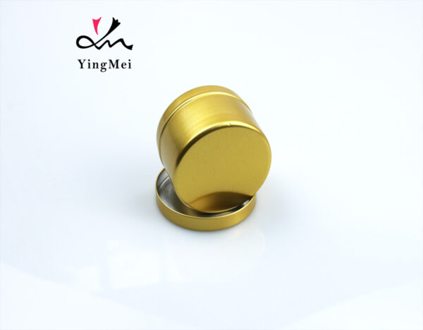 40ml gold round metal container aluminum can storage jar