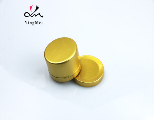 40ml gold round metal container aluminum can storage jar