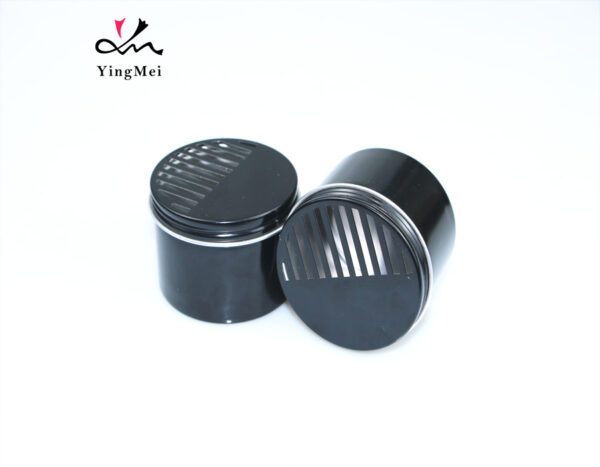 100ml black half-hollow lid air freshener aluminum box
