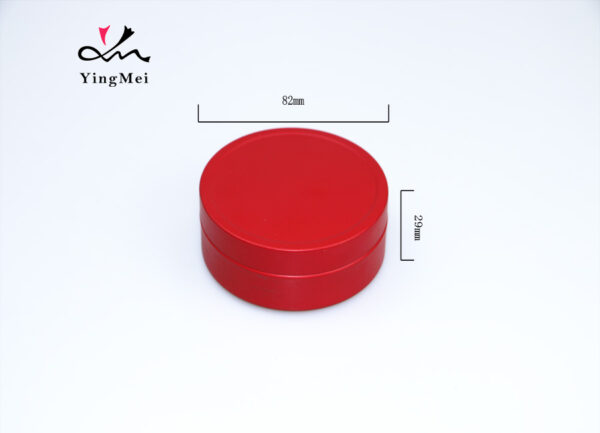 Vibrant red round Metal aluminum Jar for Cream 90g