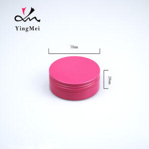 70ml rose red round metal aluminum cream jar gift box