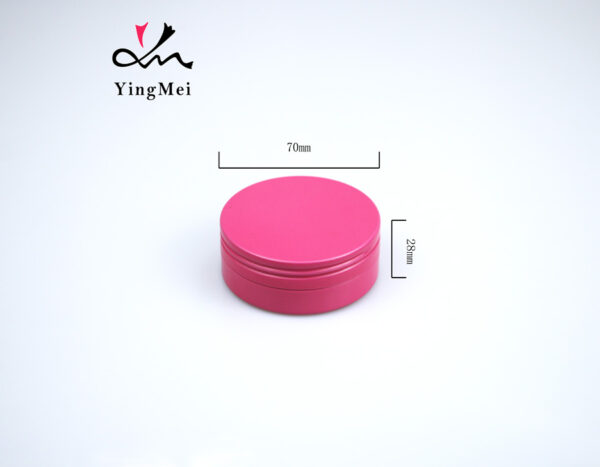 70ml rose red round metal aluminum cream jar gift box