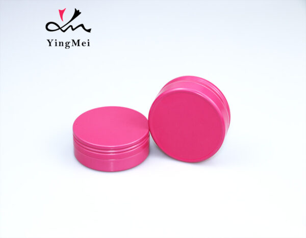 70ml rose red round metal aluminum cream jar gift box